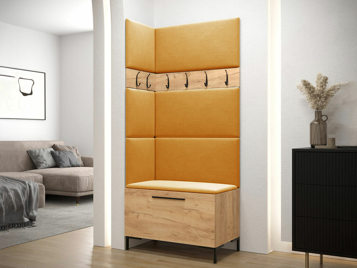 Előszoba garnitúra ZILION IV (Frunemfta IV), Keret színe: Craft tölgy, Puha falpanel színe: Manila 32