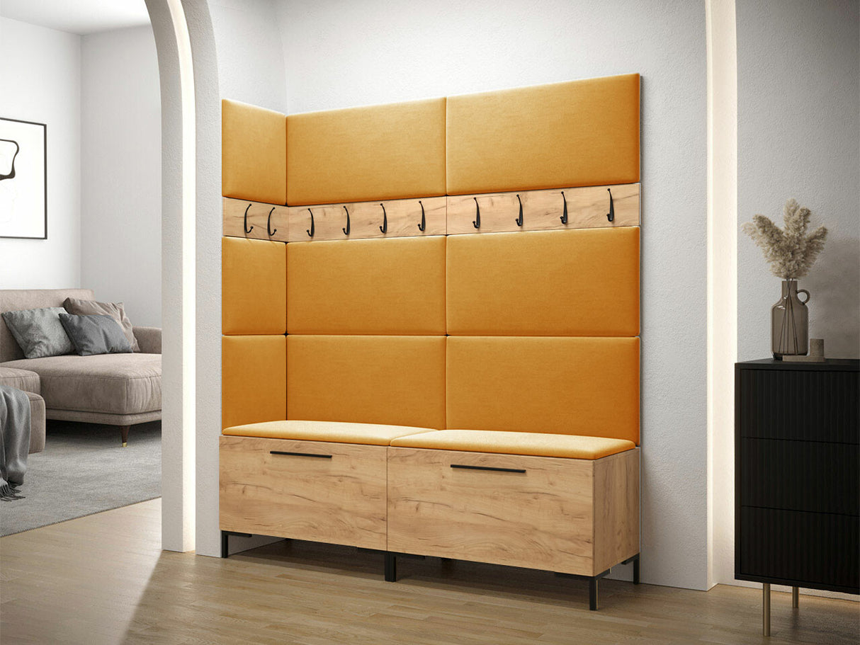 Előszoba garnitúra ZILION V (Frunemfta V), Keret színe: Craft tölgy, Puha falpanel színe: Manila 32