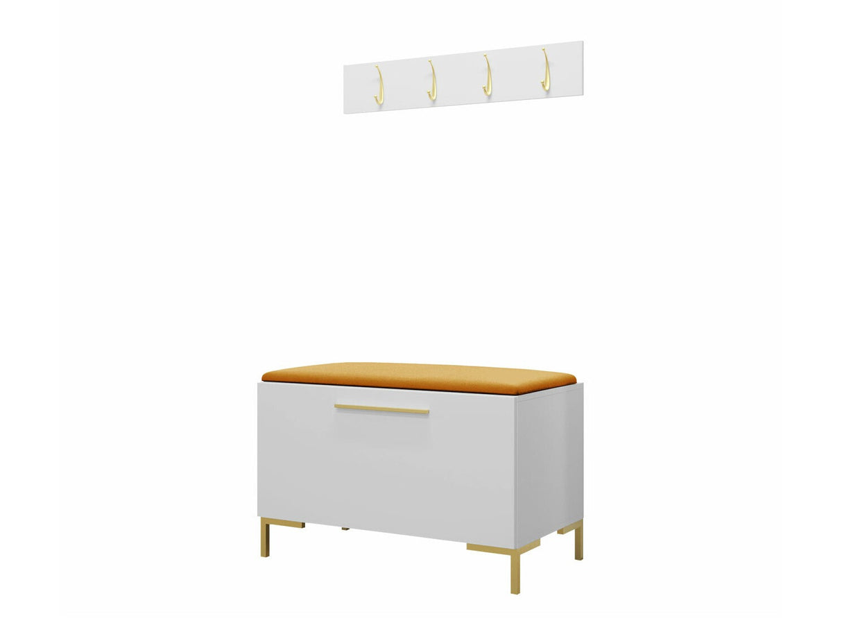 Előszoba garnitúra ZILION VIII (Frunemfta VIII), Keret színe: Fehér, Puha falpanel színe: Manila 32