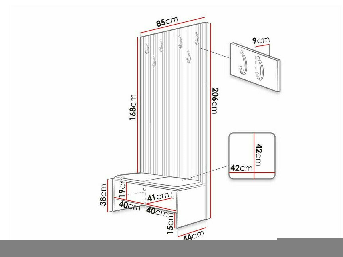Előszoba garnitúra Balma IV (Esmoltis), Szín: Artisan tölgy + Manila 32