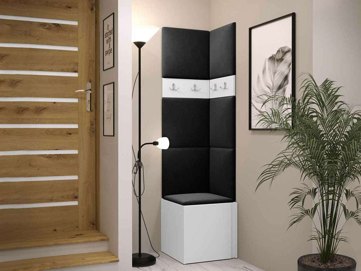 Előszoba garnitúra ORION XXI (Tavasz XXI), Keret színe: Fehér, Puha falpanel színe: Manila 18