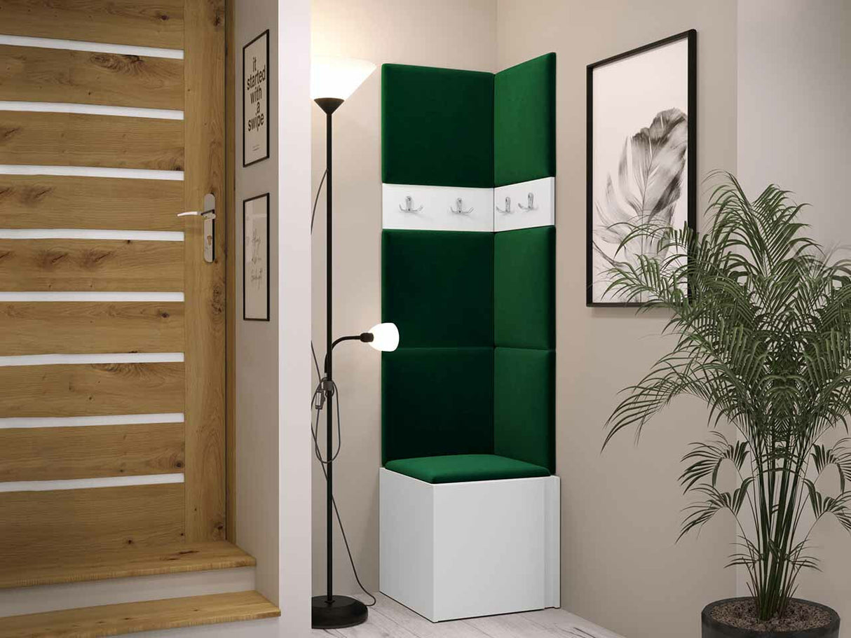 Előszoba garnitúra ORION XXI (Tavasz XXI), Keret színe: Fehér, Puha falpanel színe: Manila 35