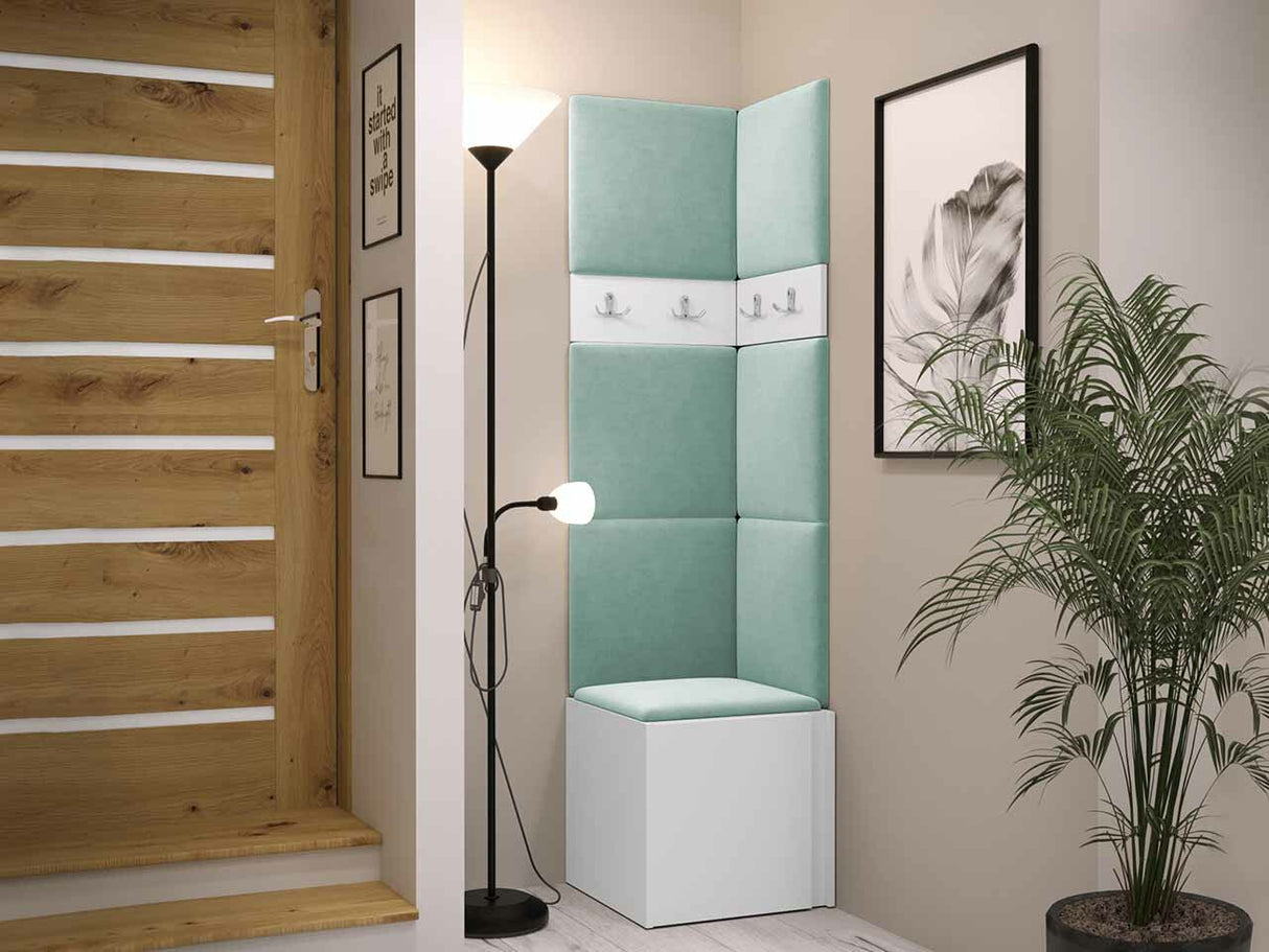 Előszoba garnitúra ORION XXI (Tavasz XXI), Keret színe: Fehér, Puha falpanel színe: Manila 11