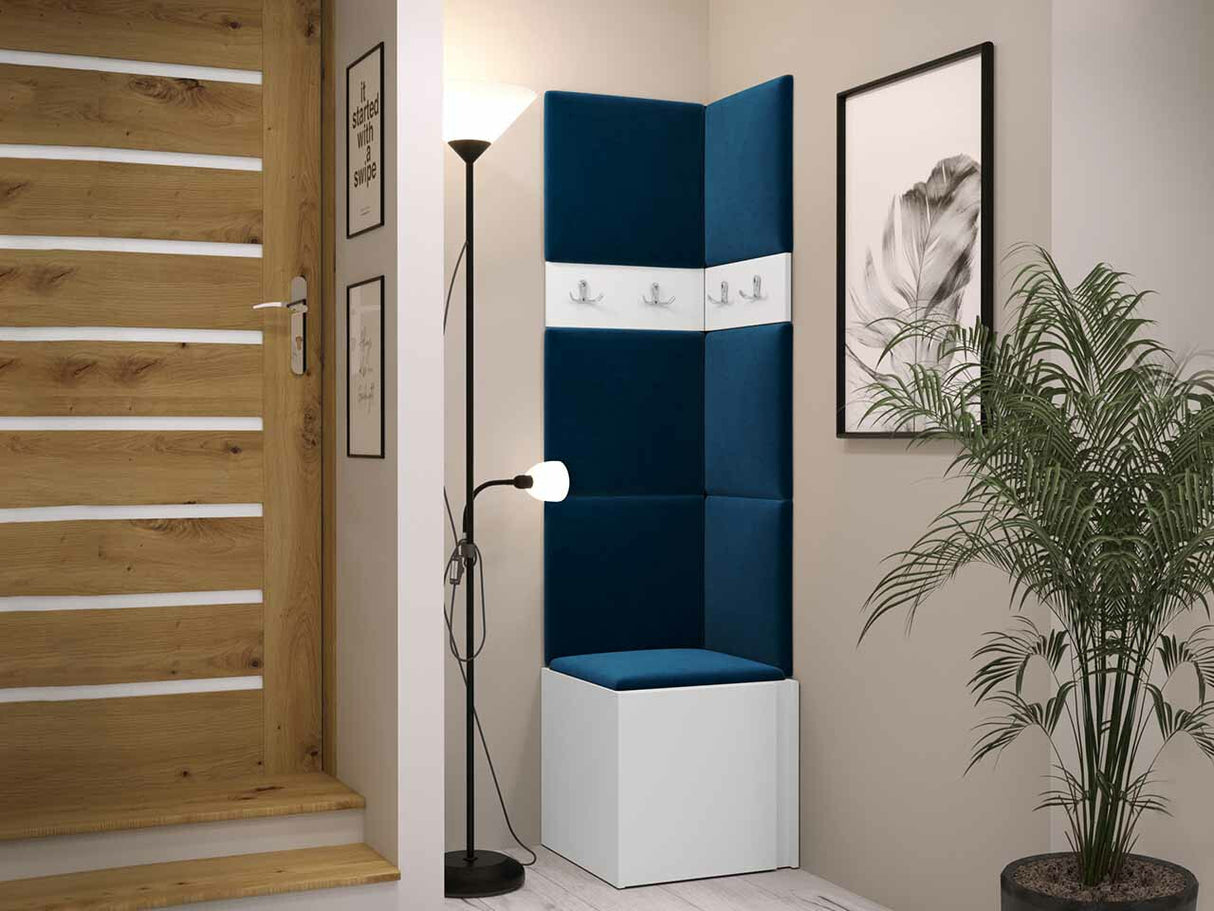 Előszoba garnitúra ORION XXI (Tavasz XXI), Keret színe: Fehér, Puha falpanel színe: Manila 26