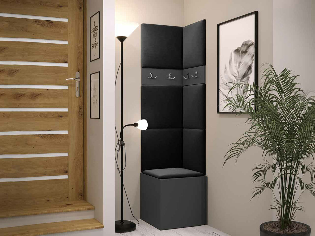 Előszoba garnitúra ORION XXI (Tavasz XXI), Keret színe: Grafit, Puha falpanel színe: Manila 18