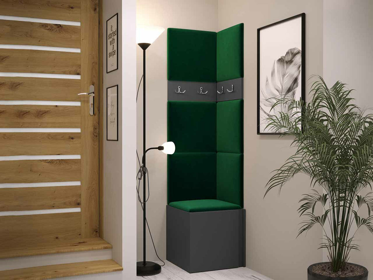 Előszoba garnitúra ORION XXI (Tavasz XXI), Keret színe: Grafit, Puha falpanel színe: Manila 35