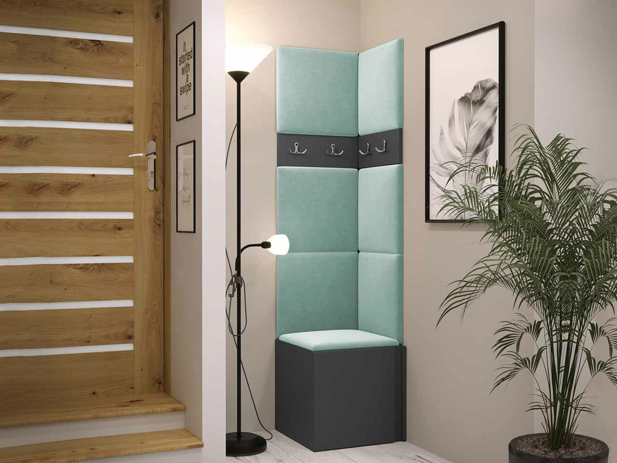 Előszoba garnitúra ORION XXI (Tavasz XXI), Keret színe: Grafit, Puha falpanel színe: Manila 11