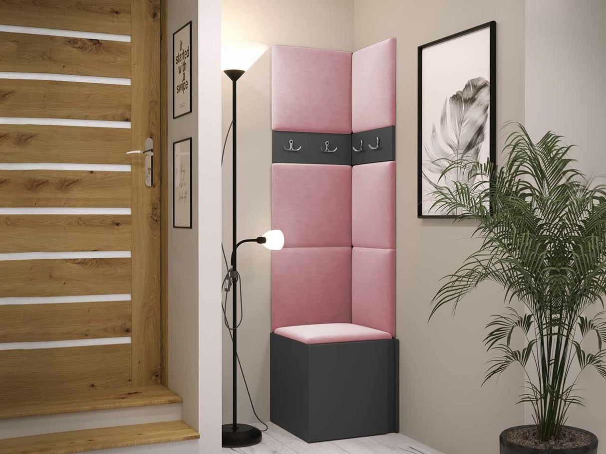 Előszoba garnitúra ORION XXI (Tavasz XXI), Keret színe: Grafit, Puha falpanel színe: Manila 09