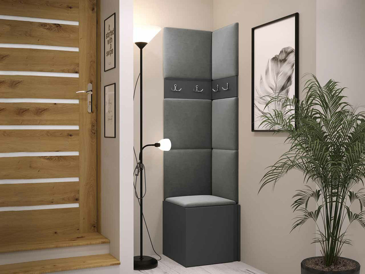 Előszoba garnitúra ORION XXI (Tavasz XXI), Keret színe: Grafit, Puha falpanel színe: Manila 16