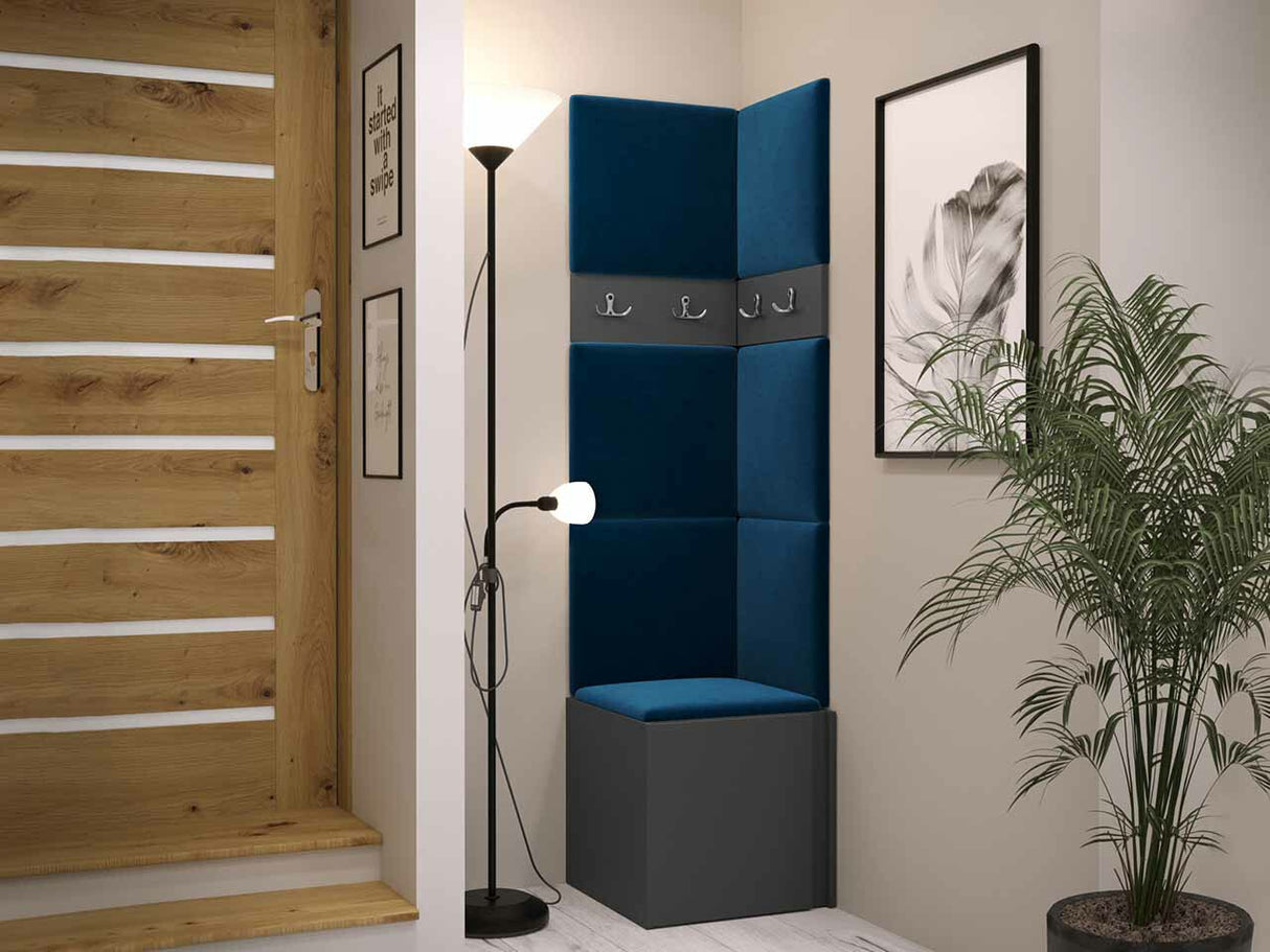 Előszoba garnitúra ORION XXI (Tavasz XXI), Keret színe: Grafit, Puha falpanel színe: Manila 26