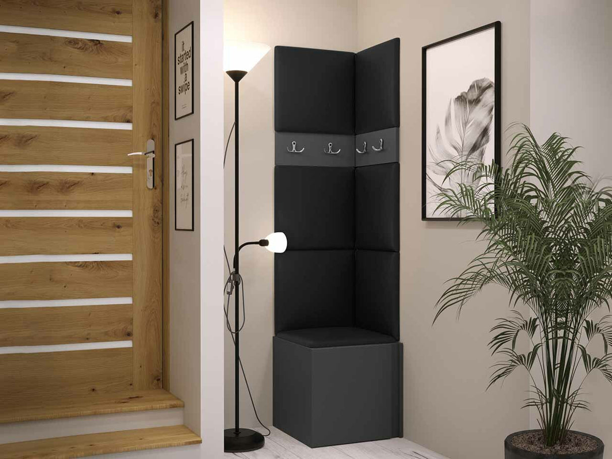 Előszoba garnitúra ORION XXI (Tavasz XXI), Keret színe: Grafit, Puha falpanel színe: Soft 011