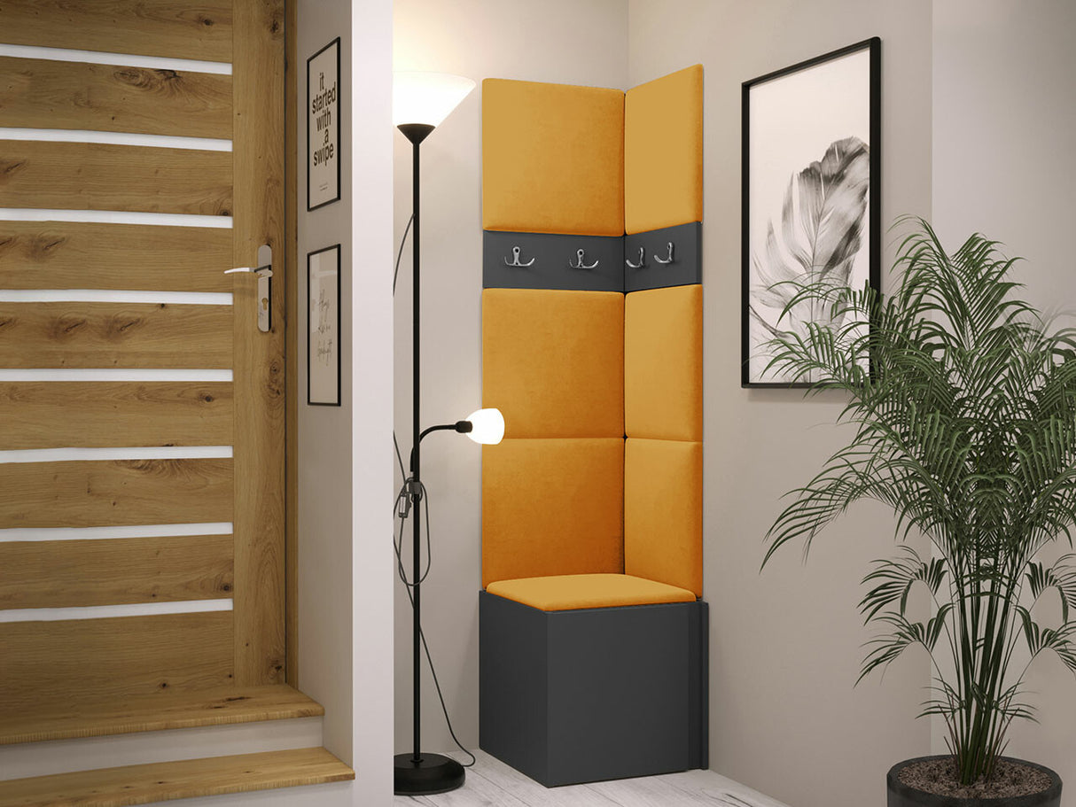 Előszoba garnitúra ORION XXI (Tavasz XXI), Keret színe: Grafit, Puha falpanel színe: Manila 32