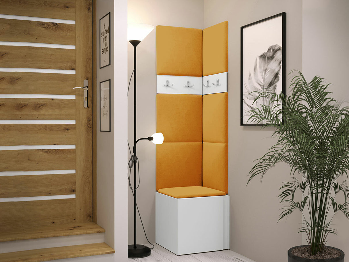 Előszoba garnitúra ORION XXI (Tavasz XXI), Keret színe: Fehér, Puha falpanel színe: Manila 32