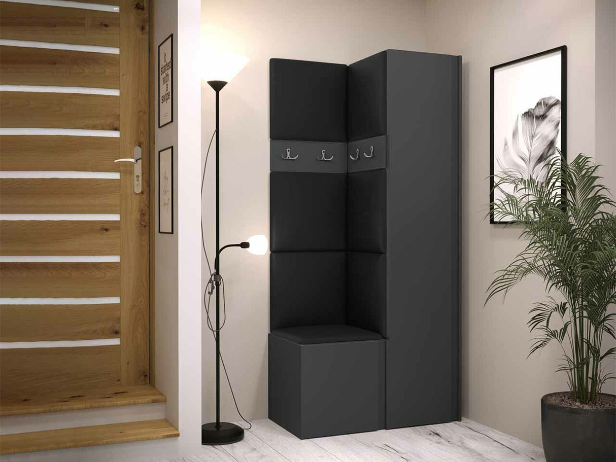 Előszoba garnitúra ORION XXIV (Tavasz XXIV), Keret színe: Grafit, Puha falpanel színe: Soft 011