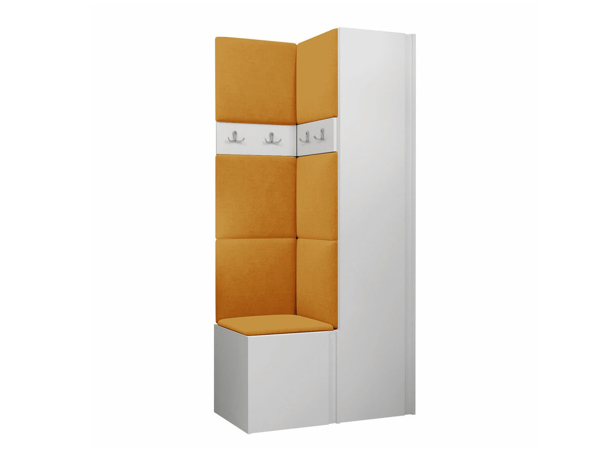 Előszoba garnitúra ORION XXIV (Tavasz XXIV), Keret színe: Fehér, Puha falpanel színe: Manila 32