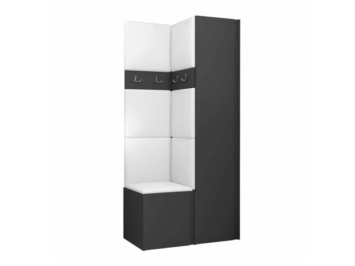 Előszoba garnitúra ORION XXIV (Tavasz XXIV), Keret színe: Grafit, Puha falpanel színe: Soft 017