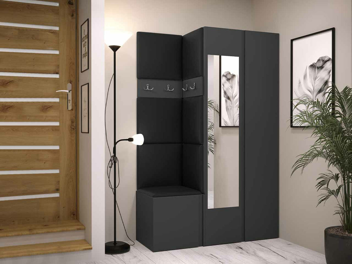 Előszoba garnitúra ORION XXVI (Tavasz XXVI), Keret színe: Grafit, Puha falpanel színe: Soft 011