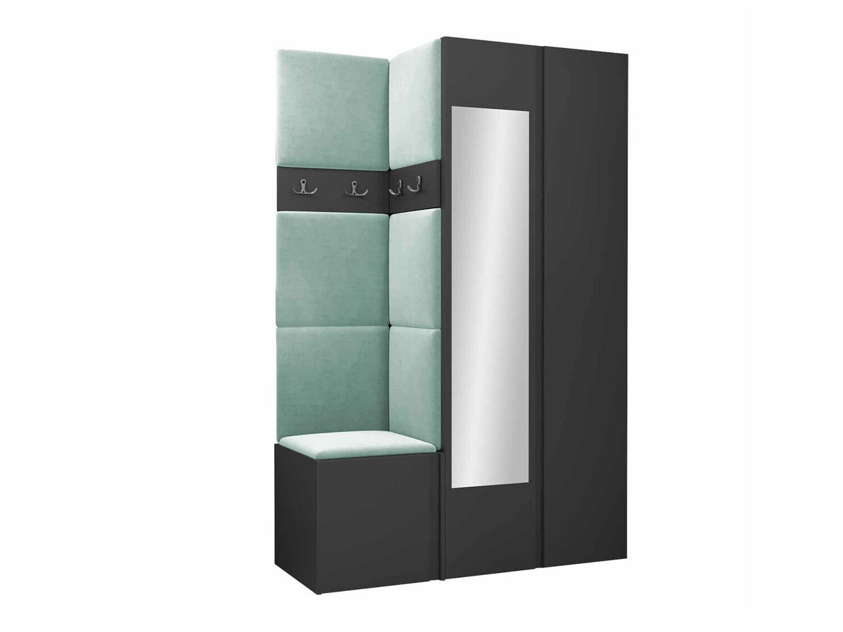 Előszoba garnitúra ORION XXVI (Tavasz XXVI), Keret színe: Grafit, Puha falpanel színe: Manila 11