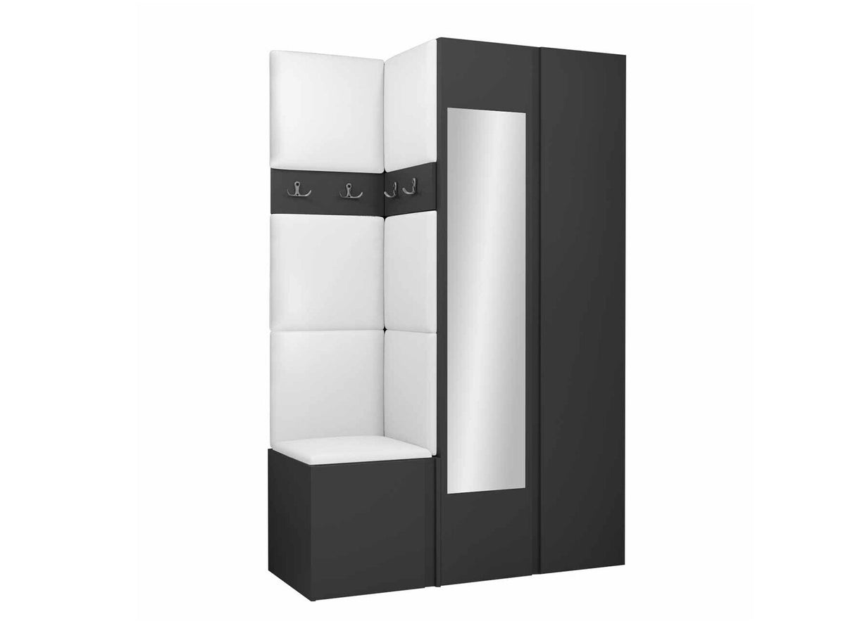 Előszoba garnitúra ORION XXVI (Tavasz XXVI), Keret színe: Grafit, Puha falpanel színe: Soft 017