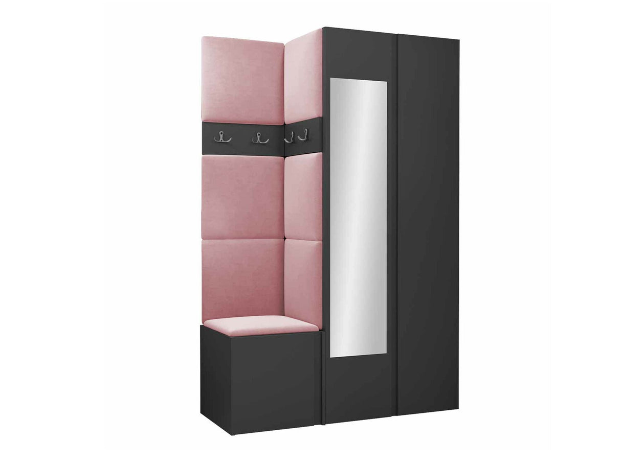 Előszoba garnitúra ORION XXVI (Tavasz XXVI), Keret színe: Grafit, Puha falpanel színe: Manila 09