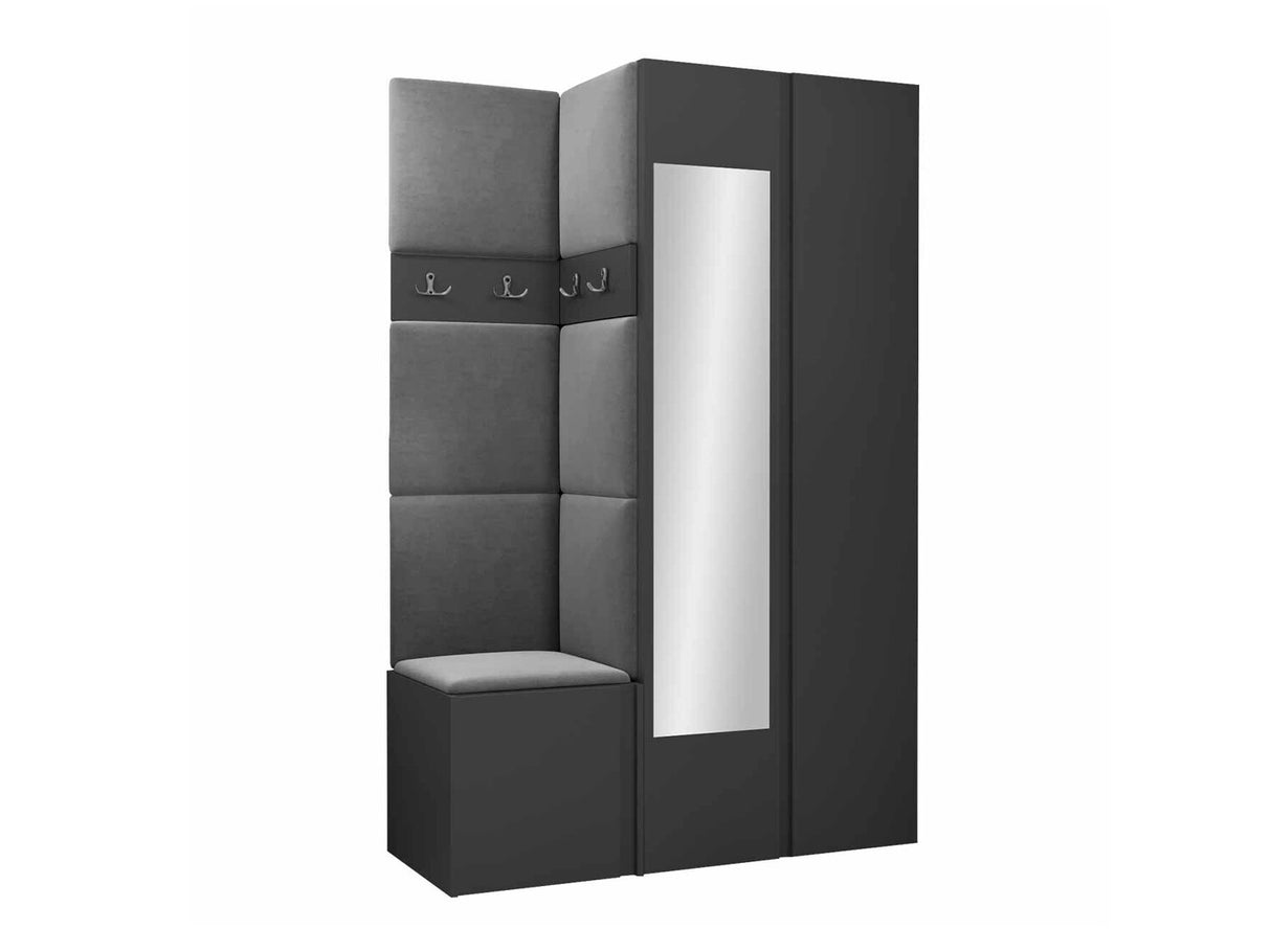 Előszoba garnitúra ORION XXVI (Tavasz XXVI), Keret színe: Grafit, Puha falpanel színe: Manila 16