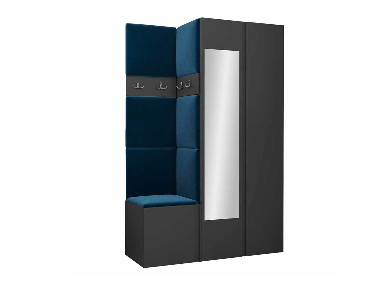 Előszoba garnitúra ORION XXVI (Tavasz XXVI), Keret színe: Grafit, Puha falpanel színe: Manila 26