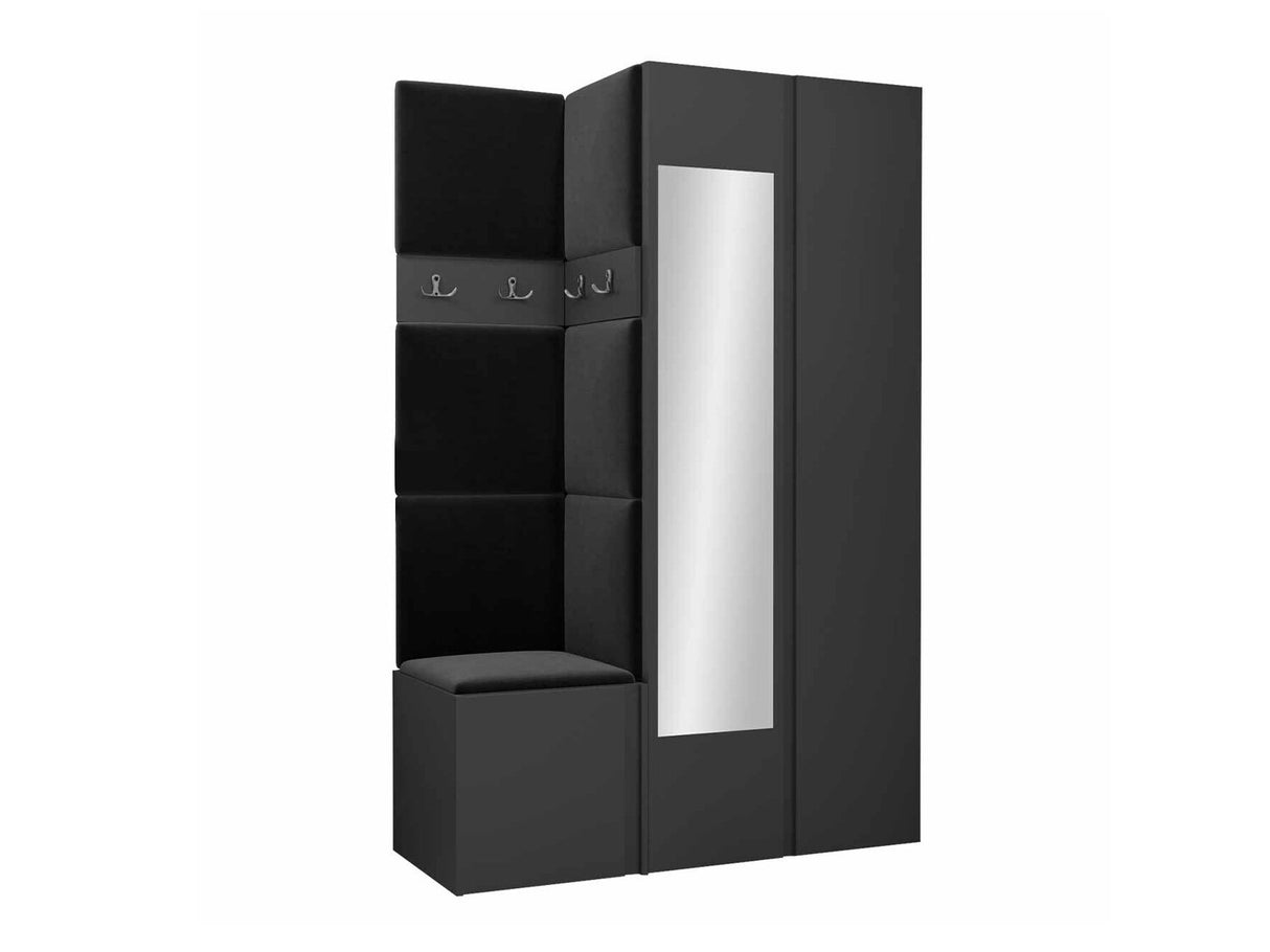 Előszoba garnitúra ORION XXVI (Tavasz XXVI), Keret színe: Grafit, Puha falpanel színe: Manila 18