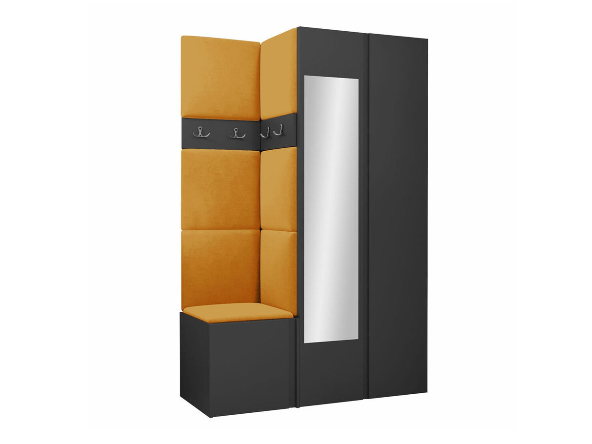 Előszoba garnitúra ORION XXVI (Tavasz XXVI), Keret színe: Grafit, Puha falpanel színe: Manila 32