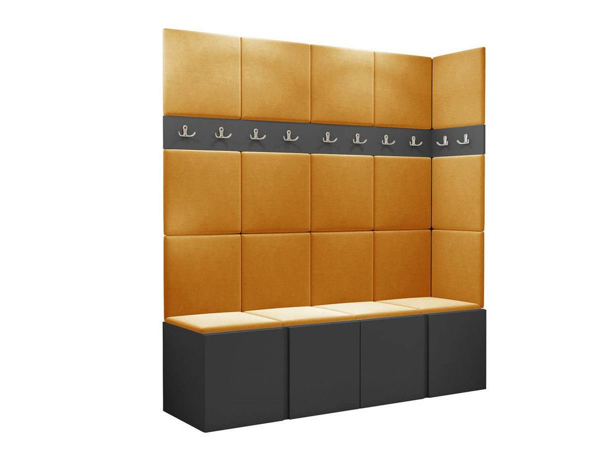 Előszoba garnitúra ORION II (Tavasz II), Keret színe: Grafit, Puha falpanel színe: Manila 32