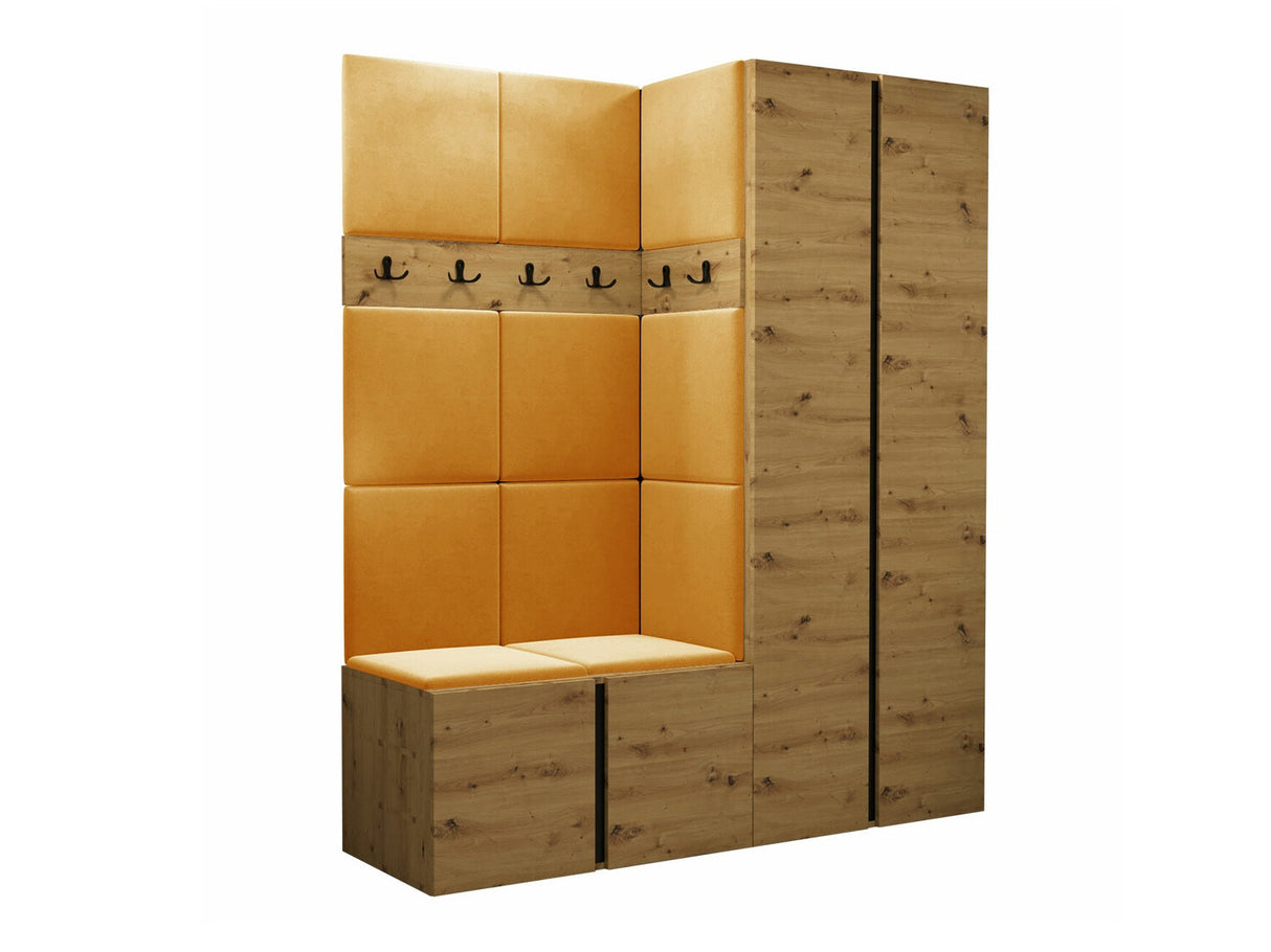 Előszoba garnitúra ORION III (Tavasz III), Keret színe: Artisan tölgy, Puha falpanel színe: Manila 32