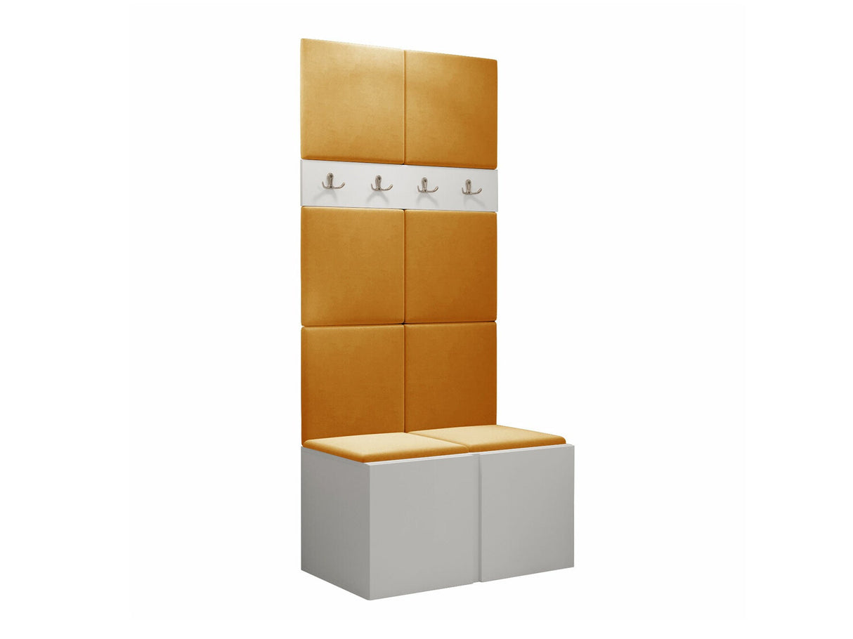 Előszoba garnitúra ORION IV (Tavasz IV), Keret színe: Fehér, Puha falpanel színe: Manila 32