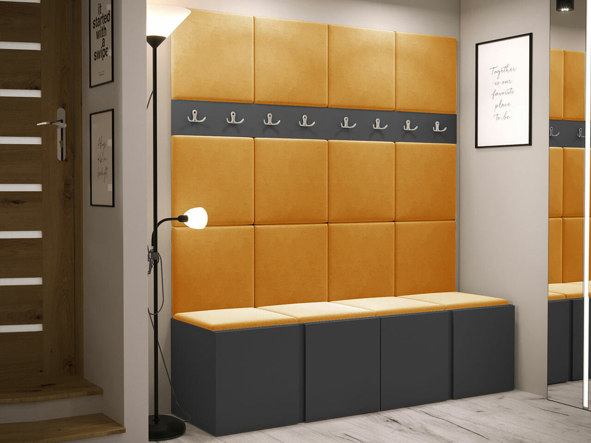 Előszoba garnitúra ORION V (Tavasz V), Keret színe: Grafit, Puha falpanel színe: Manila 32