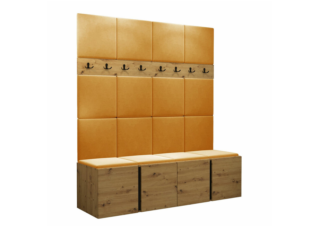 Előszoba garnitúra ORION V (Tavasz V), Keret színe: Artisan tölgy, Puha falpanel színe: Manila 32