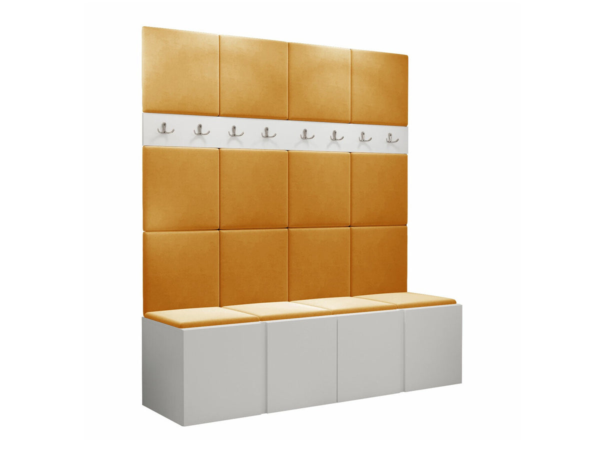 Előszoba garnitúra ORION V (Tavasz V), Keret színe: Fehér, Puha falpanel színe: Manila 32