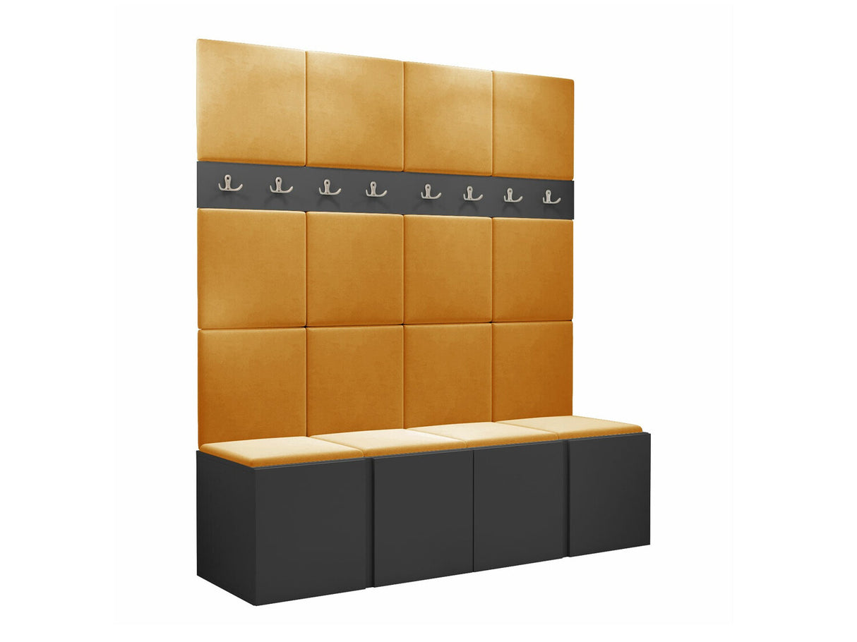 Előszoba garnitúra ORION V (Tavasz V), Keret színe: Grafit, Puha falpanel színe: Manila 32