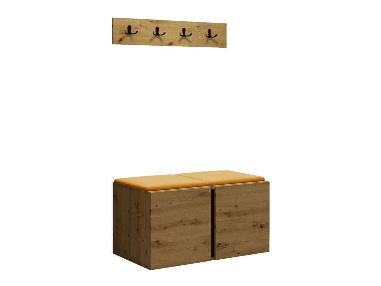 Előszoba garnitúra ORION VI (Tavasz VI), Keret színe: Artisan tölgy, Puha falpanel színe: Manila 32