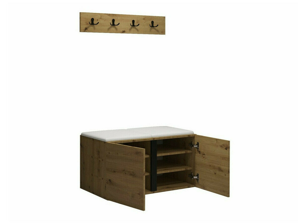 Előszoba garnitúra ORION VI (Tavasz VI), Keret színe: Grafit, Puha falpanel színe: Manila 32