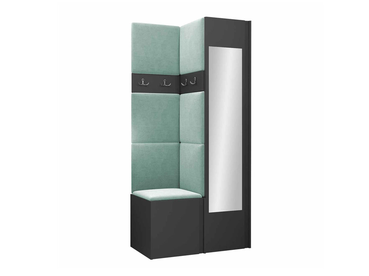 Előszoba garnitúra ORION XXV (Tavasz XXV), Keret színe: Grafit, Puha falpanel színe: Manila 11