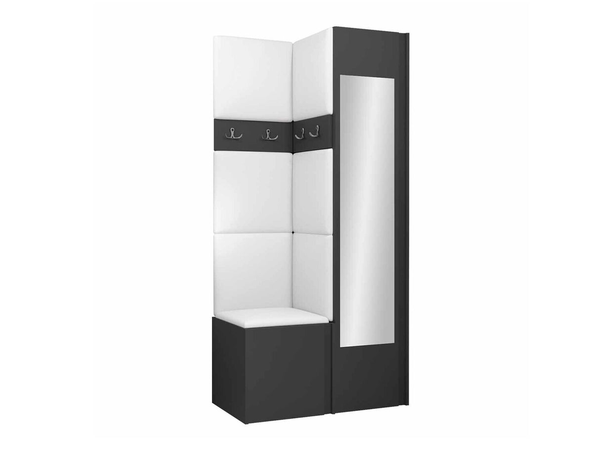 Előszoba garnitúra ORION XXV (Tavasz XXV), Keret színe: Grafit, Puha falpanel színe: Soft 017