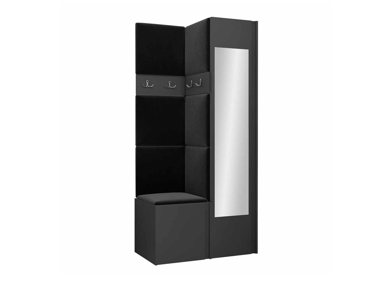 Előszoba garnitúra ORION XXV (Tavasz XXV), Keret színe: Grafit, Puha falpanel színe: Manila 18