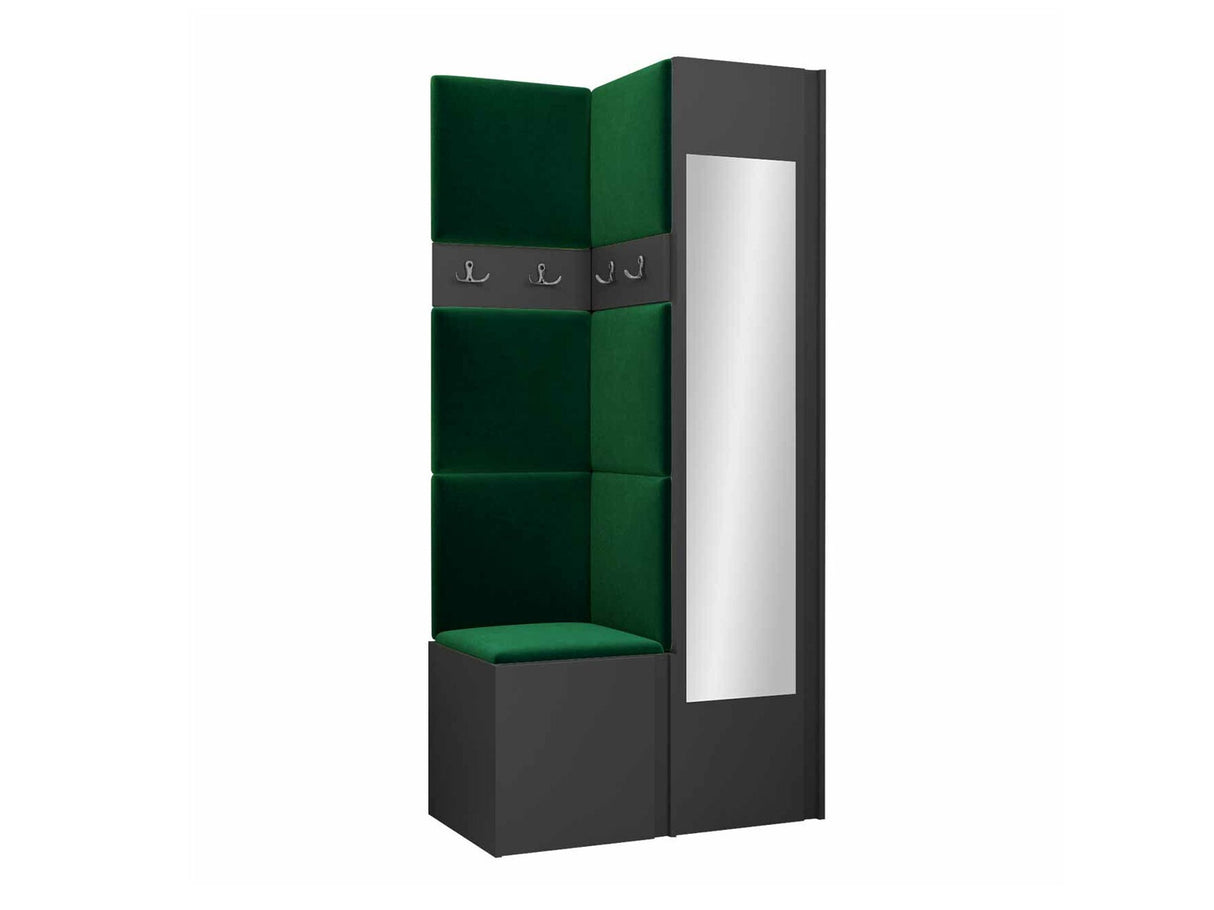 Előszoba garnitúra ORION XXV (Tavasz XXV), Keret színe: Grafit, Puha falpanel színe: Manila 35