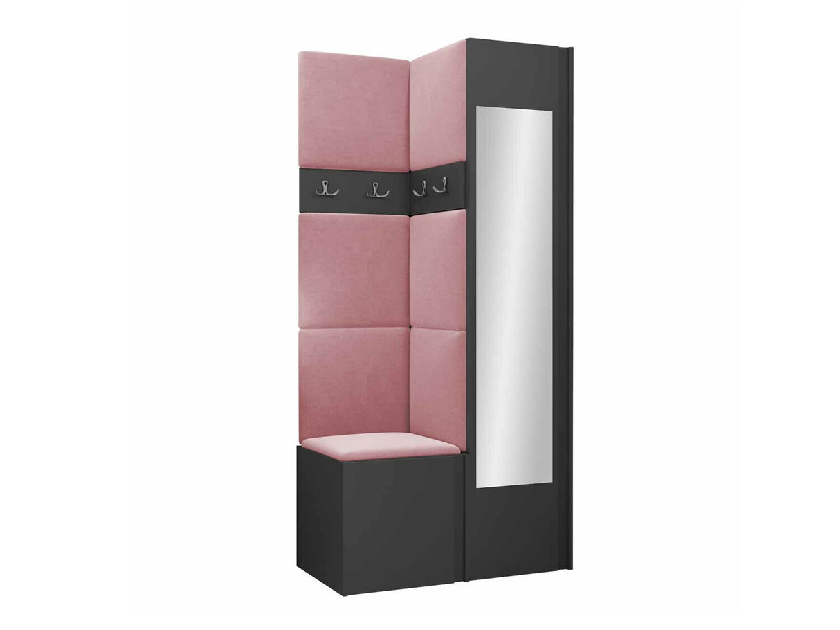 Előszoba garnitúra ORION XXV (Tavasz XXV), Keret színe: Grafit, Puha falpanel színe: Manila 09