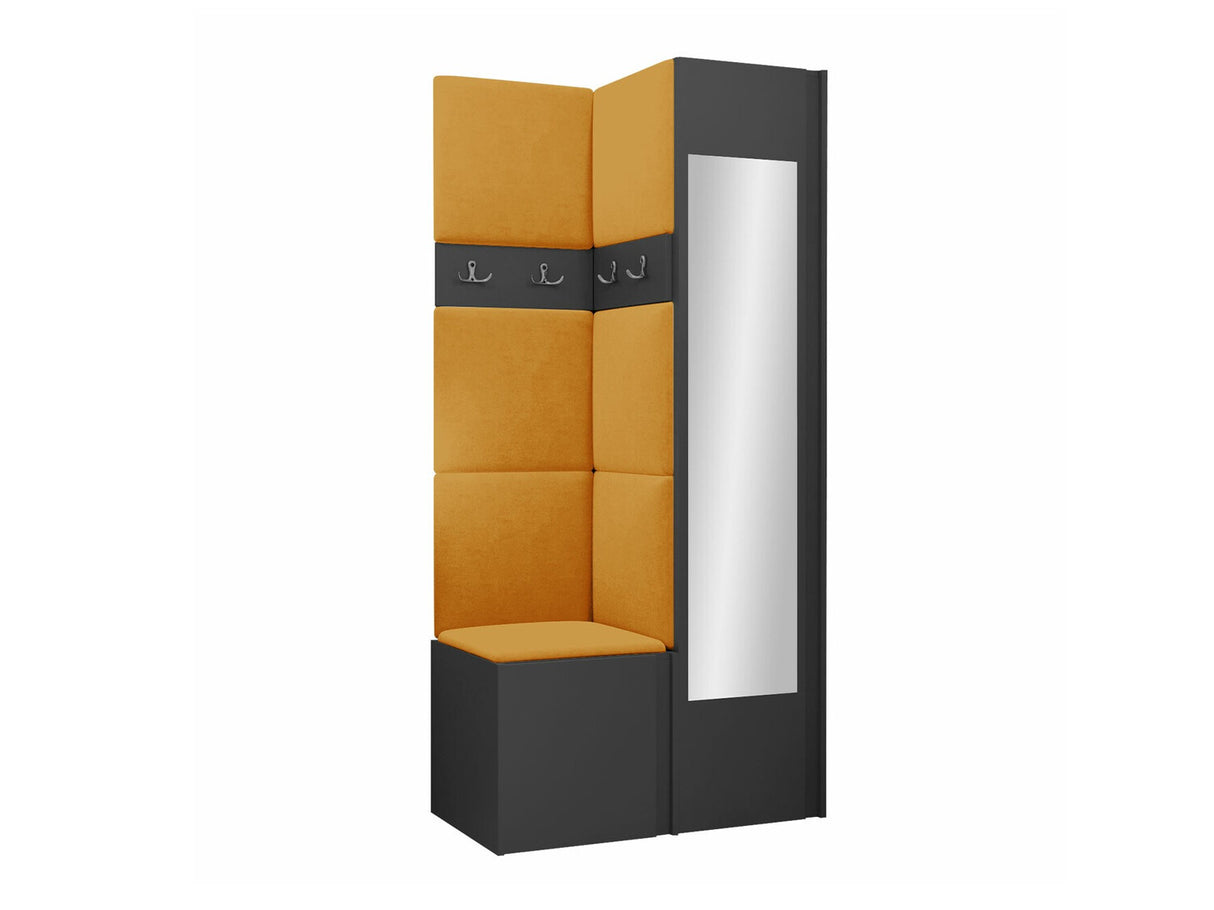 Előszoba garnitúra ORION XXV (Tavasz XXV), Keret színe: Grafit, Puha falpanel színe: Manila 32