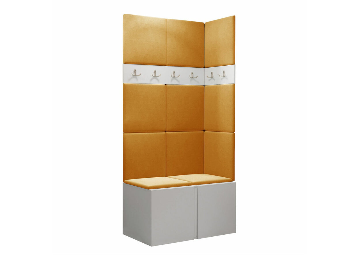 Előszoba garnitúra ORION I (Tavasz I), Keret színe: Fehér, Puha falpanel színe: Manila 32