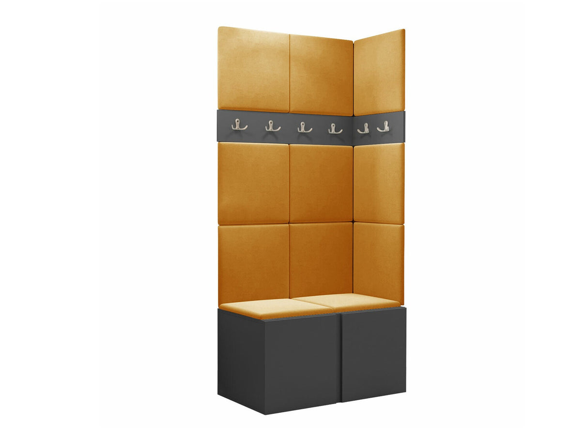 Előszoba garnitúra ORION I (Tavasz I), Keret színe: Grafit, Puha falpanel színe: Manila 32