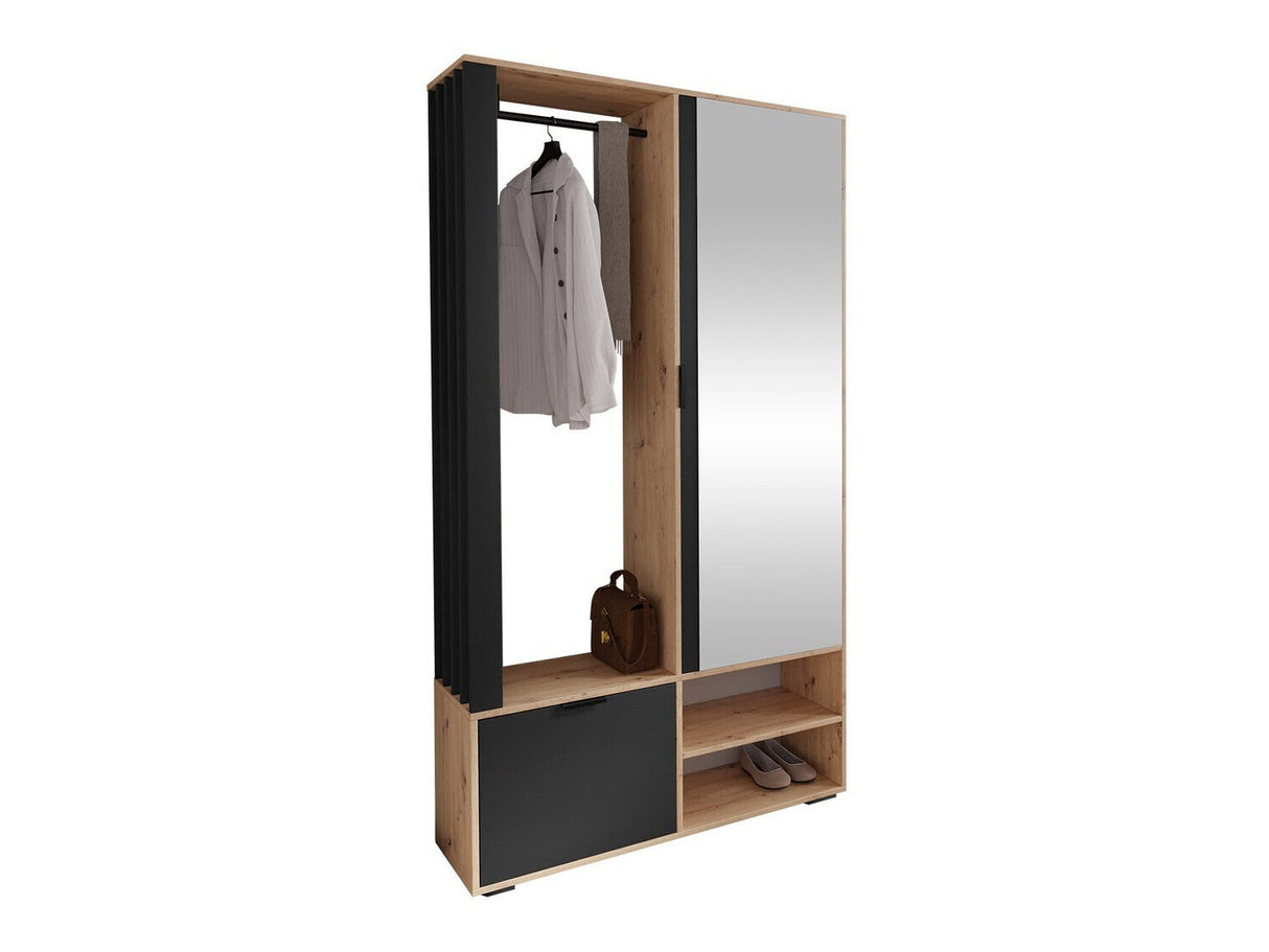 Előszoba garnitúra MILO (Frelio's), Szín: Artisan tölgy + Fekete