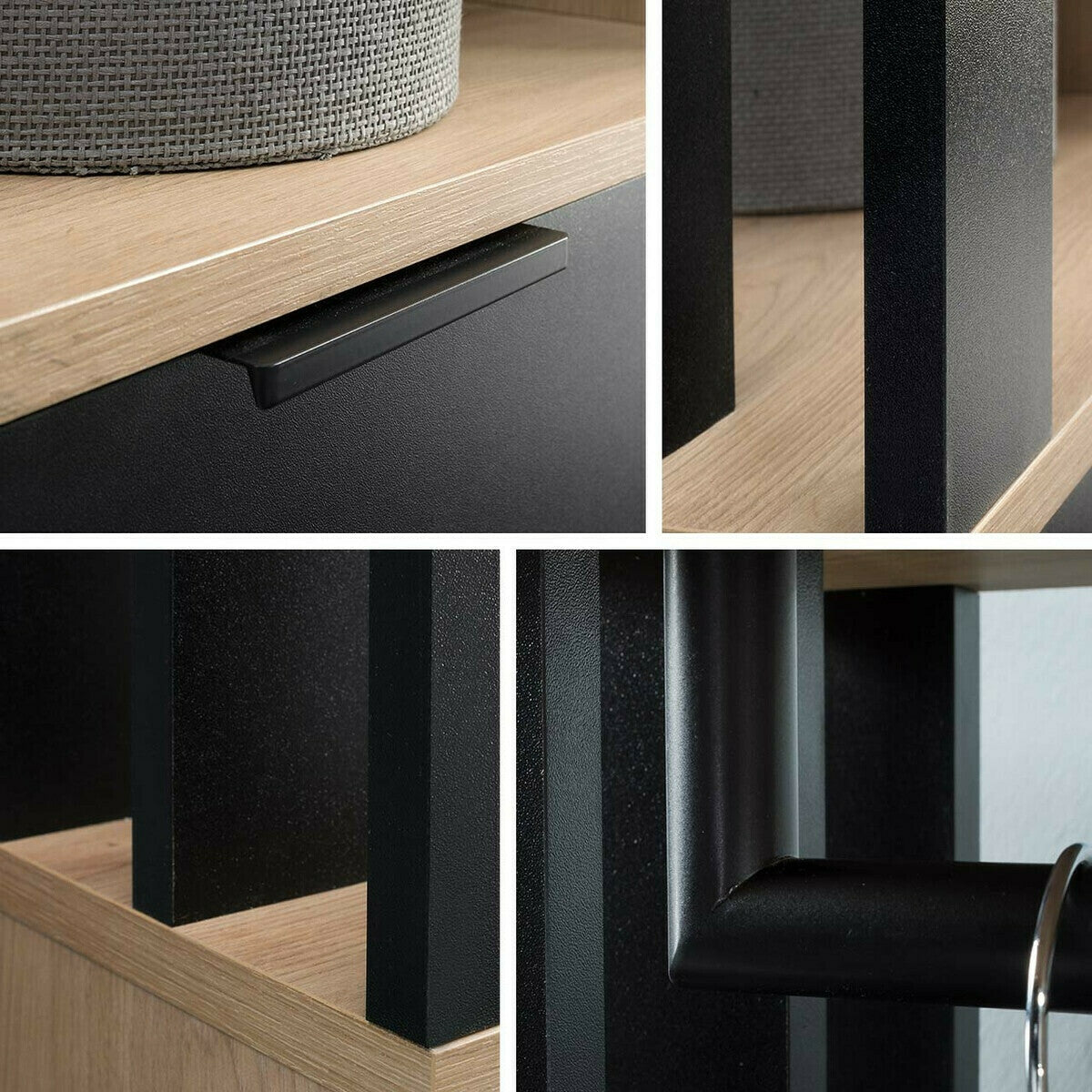 Előszoba garnitúra MILO (Frelio's), Szín: Artisan tölgy + Fekete