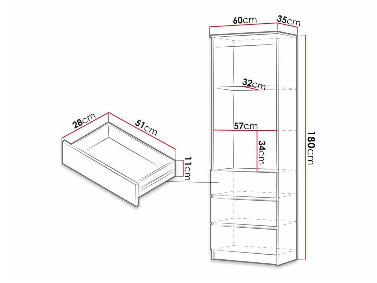 Könyvespolc Office RS 60 (Eleylin), Szín: Sonoma tölgy