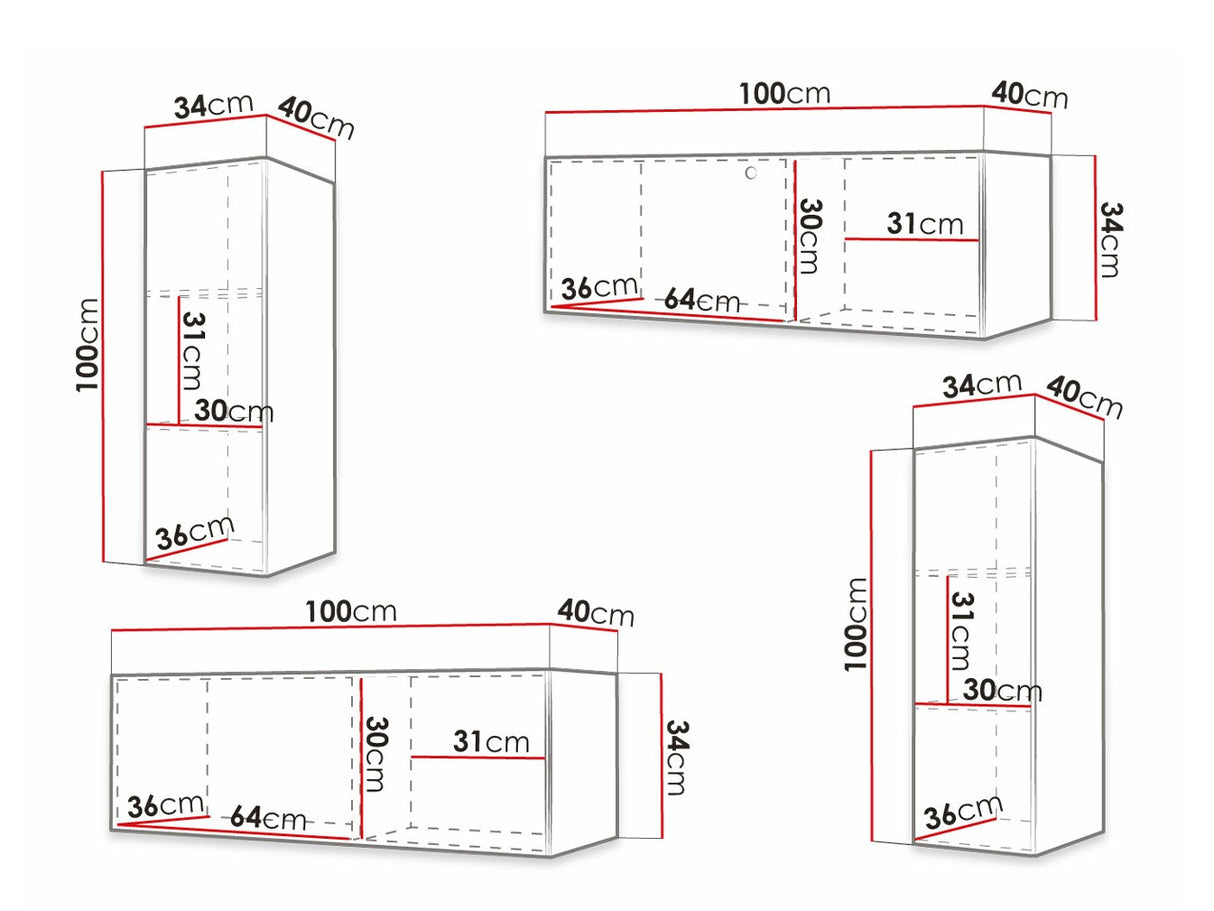 Nappali szett WALDI RIFLO SLIM I (Towiro Slim I 1), Szín: Fekete