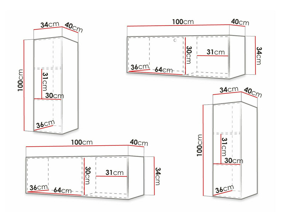 Nappali szett WALDI RIFLO SLIM I (Towiro Slim I 1), Szín: Fehér